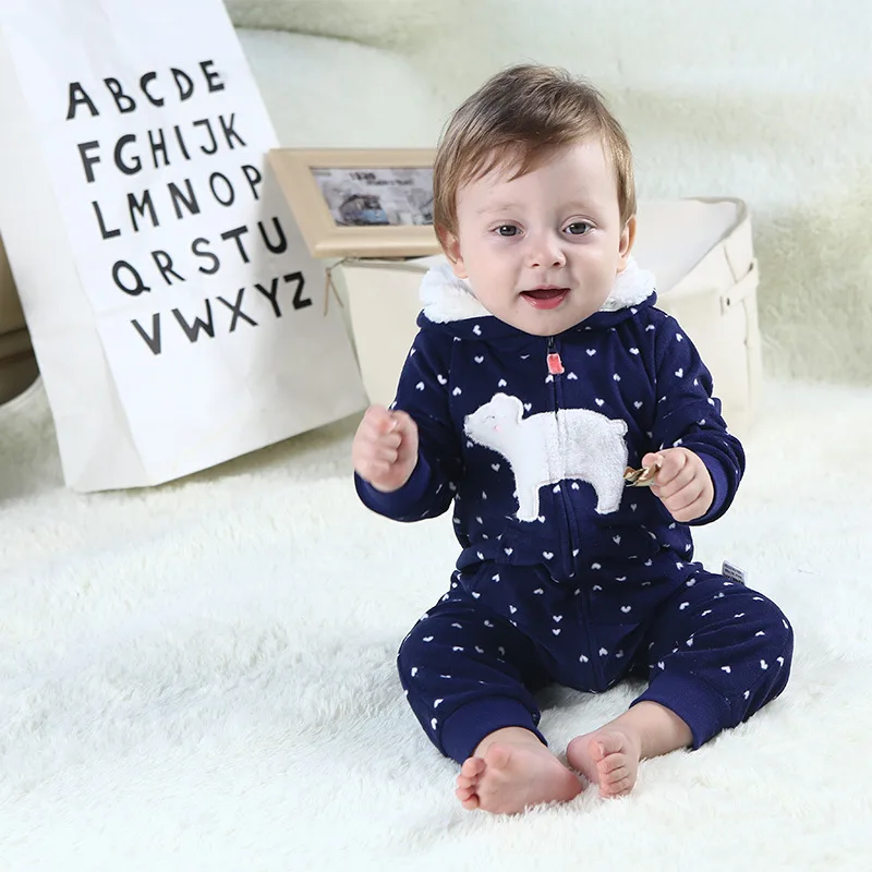 Осенне-зимний кашемировый детский комбинезон верхняя одежда с капюшоном для