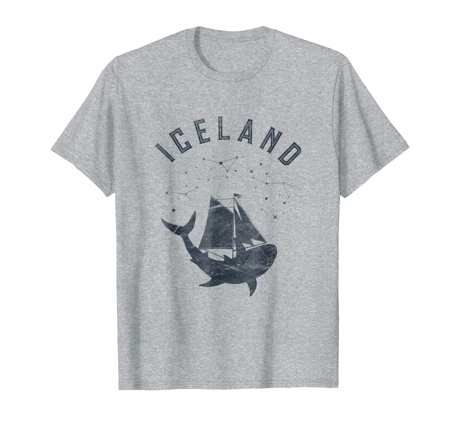 

Vintage Iceland Shirt With Whale Ship