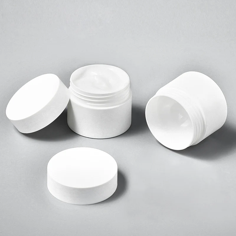 

1pc Cosmetic Jar 5g/10g/15g/20g/30g/50g Small Empty Cosmetic Refillable Bottle Plastic Makeup Face Cream Jar Pot Container White