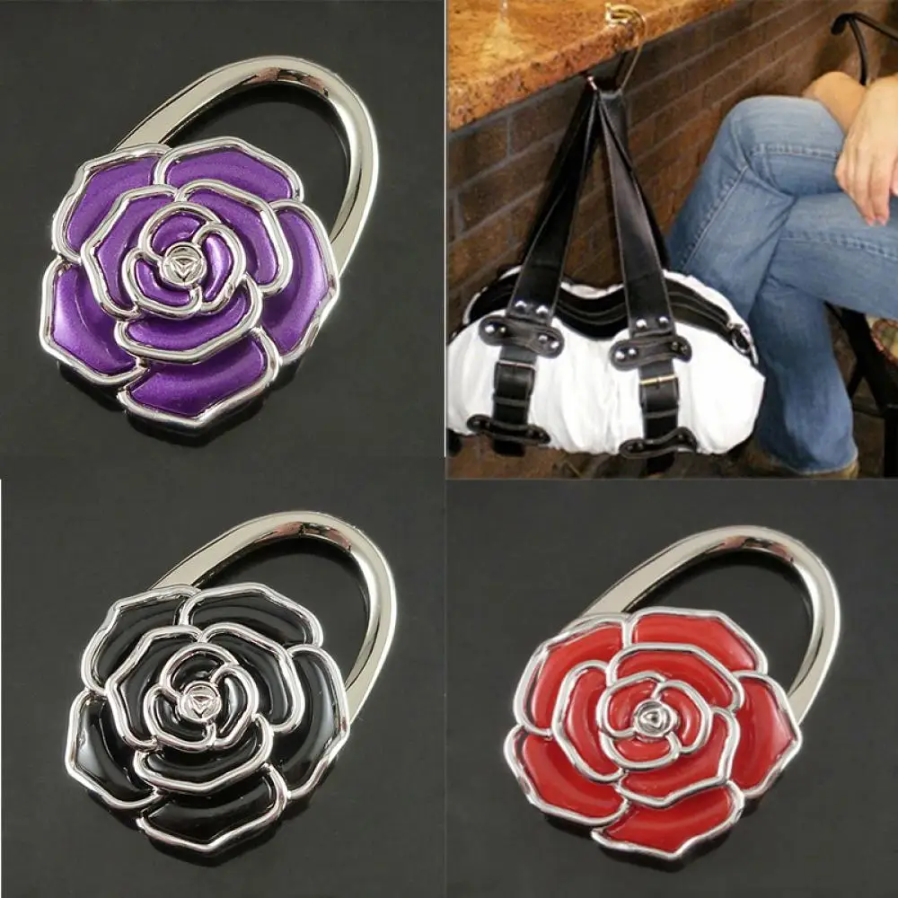 

2020 New Portable Folding Star Acrylic Crystal Alloy Purse Handbag Hook Hanger Bag Holder Fashion