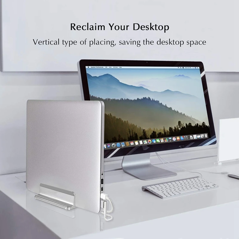 Вертикальная подставка для ноутбука алюминиевый держатель с регулируемым