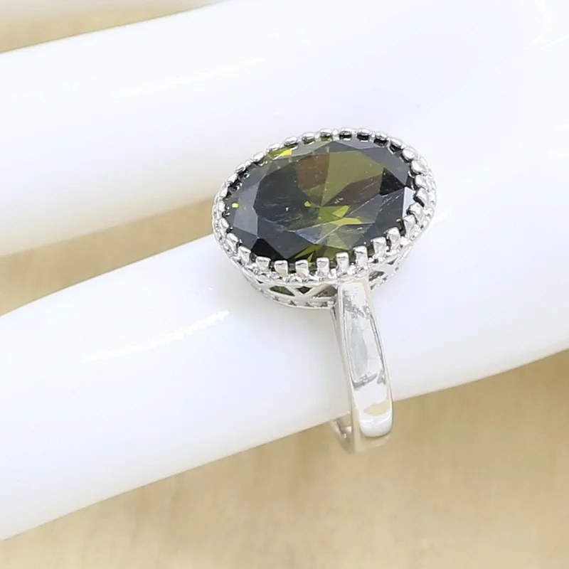 Круглая овальная искусственная Серебряная Цветовая кожа браслет серьги