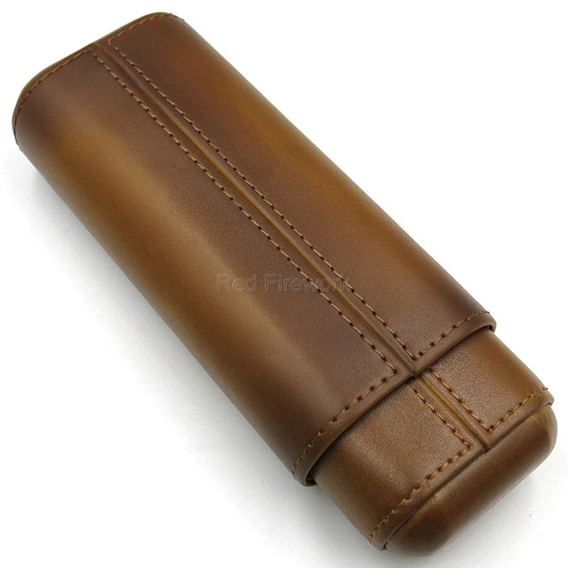 COHIBA, кедровое дерево, коровья кожа, Дорожный Чехол для сигар, держатель, портативный, 2 трубки, хьюмидор, мини-коробка для хранения сигар с подарочной коробкой