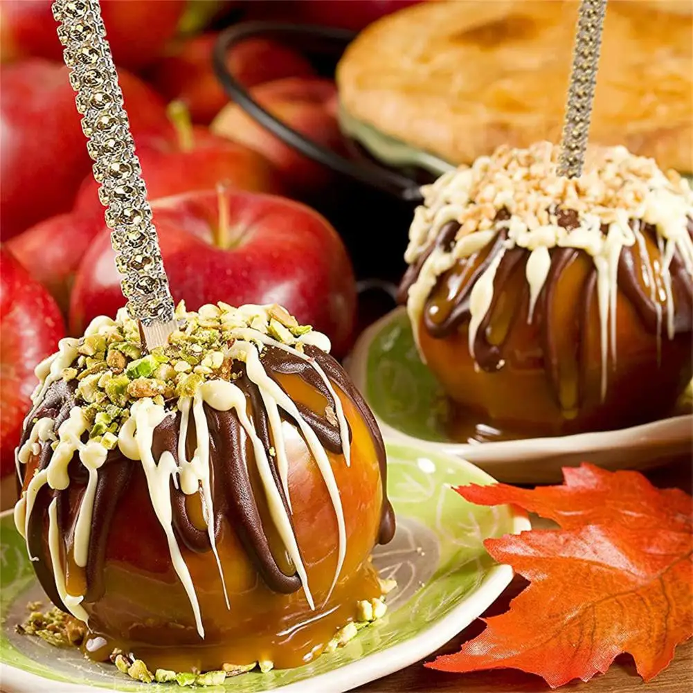 12 шт./компл. шпажки с яблоками модные декоративные блестящие зубочистки для