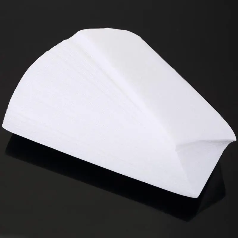 

Disposable Hair Removal Wax Paper 100 Pieces Nail Art Removal Nails Removal Paper Hair Paper Fabric For Beauty Hair Non-wov A0R6