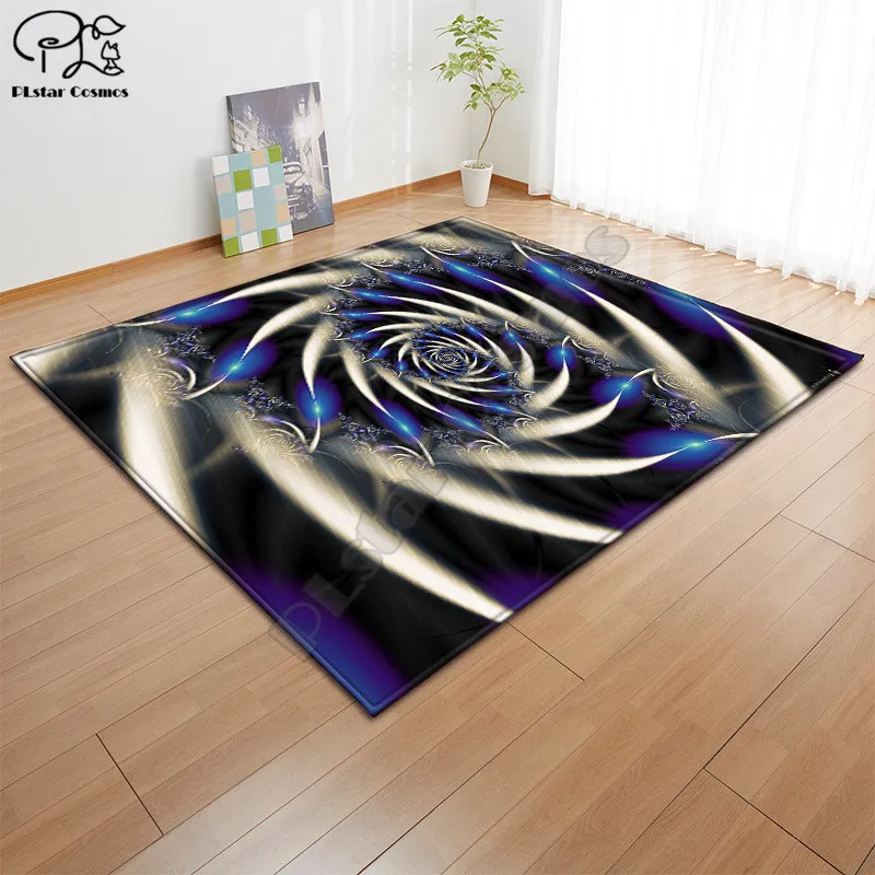 

flower Psychedelic pattern Square Anti-Skid Area Floor Mat 3D Rug Non-slip Mat Dining Room Living Room Soft Bedroom Carpet