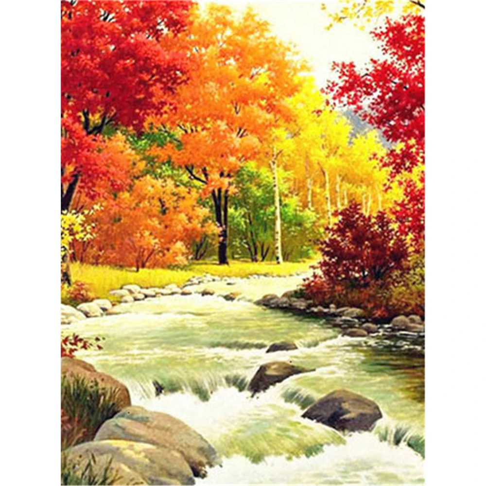 

Пейзаж, «сделай сам», алмазная вышивка, Алмазная мозаика, полный набор для домашнего декора, рождественский подарок, декоративный год