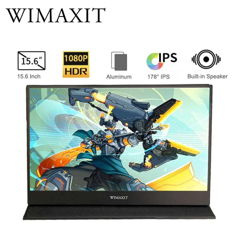 Портативный монитор WIMAXIT M1562C 15 6 дюйма Usb C Тип Ips экран HDMI 1080p Lcd телефон Ноутбук