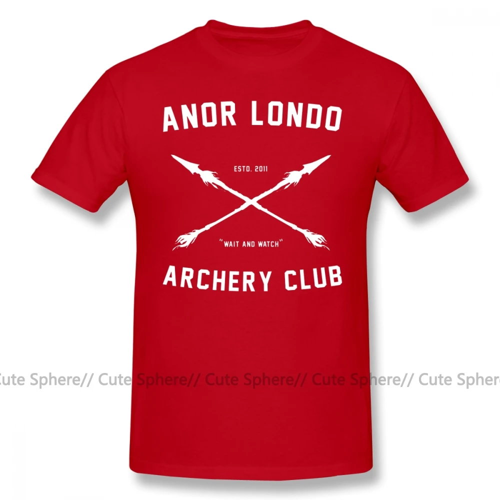 Dark Souls футболка ANOR LONDO ARCHERY CLUB Футболка 100 хлопок 5x Футболка мужская потрясающая с принтом с коротким рукавом Классическая футболка - Цвет: Red