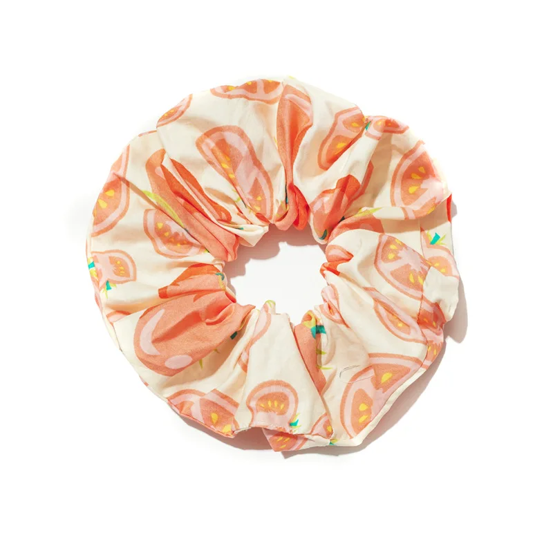 

digital printing large intestine hair ring ins girls tie hair rope Japanese version head accessories manufacturer