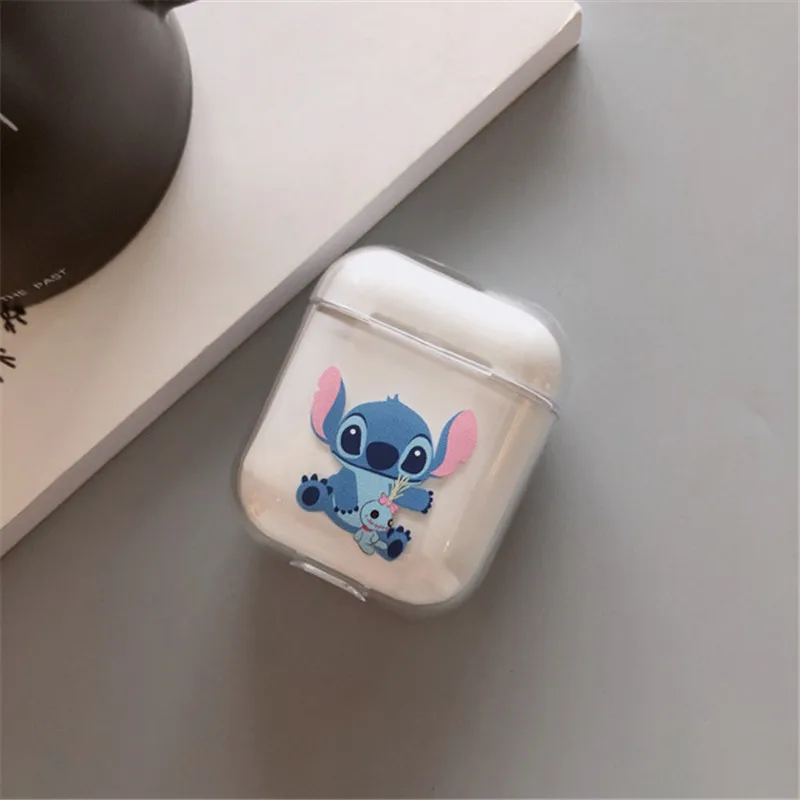 Прозрачный чехол для airpods с изображением слона из мультфильма «Улица Сезам», Bluetooth, беспроводная гарнитура, набор для airpods 1/2, милый жесткий чехол