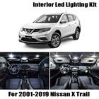 100% белый безошибочный светодиодный внутренний купольный светильник для крыши для 2001-2019 Nissan X Trail T30 T31 T32 светодиодный светодиодных ламп X-Trail