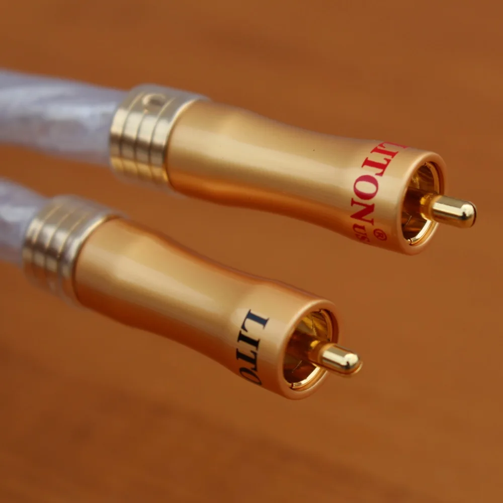 Hi Fi 6N Серебряный RCA соединительный аудиокабель для hiend tube amp Vincent| |