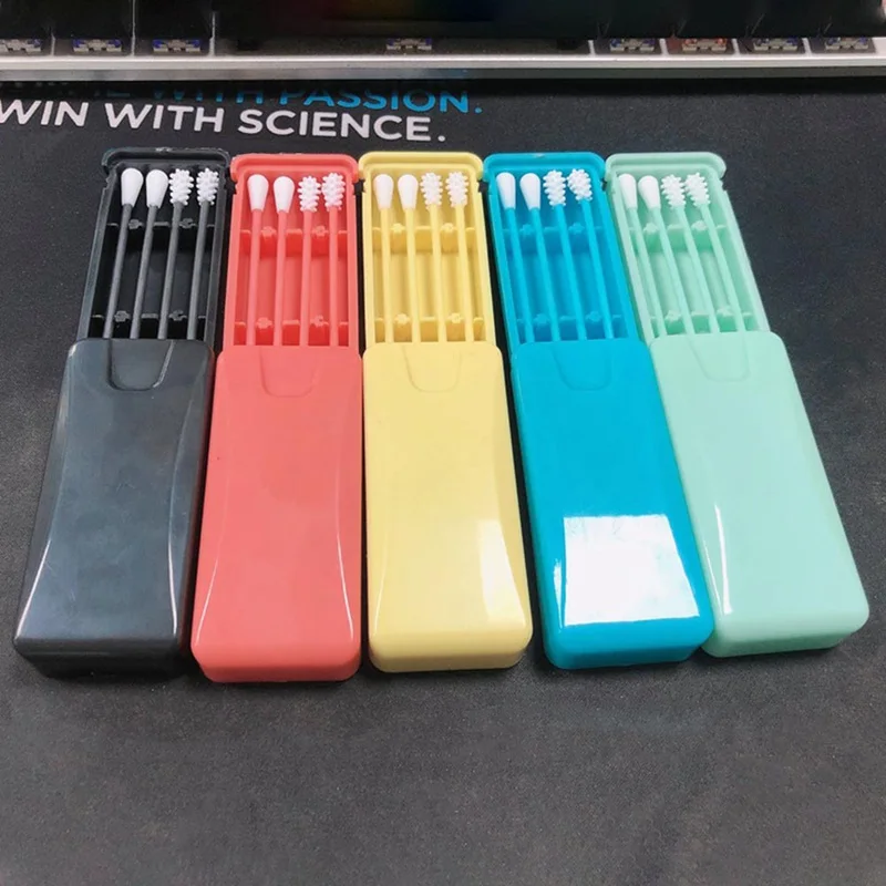 Ватные тампоны многоразовые для чистки ушей силиконовые палочки с двойной