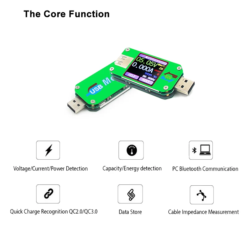 UM24C USB Bluetooth компьютер онлайн вольт постоянного тока измеритель напряжения