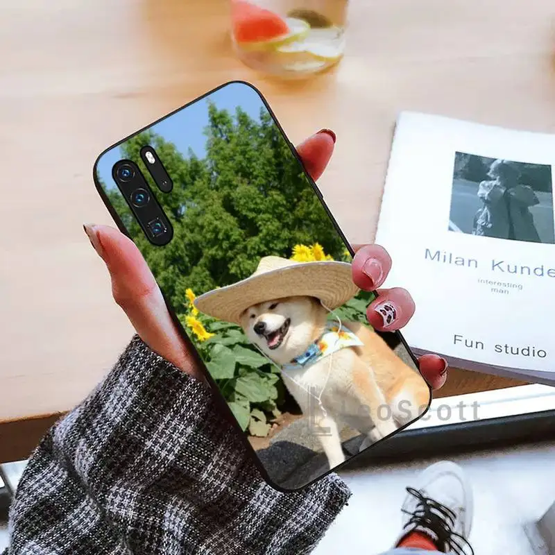 

shiba inu Phone Case black For Huawei honor Mate mate P 10 9X 10i 20 30 40 y7 lite pro p smart 2019