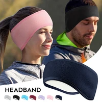 winter fleece ear warmer headband unisex earmuffs stretchy ear cover cold weather ear muffs warm for outdoor climbing running