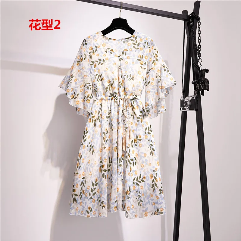 Женское платье с цветочным принтом мини-платье коротким рукавом и подкладкой