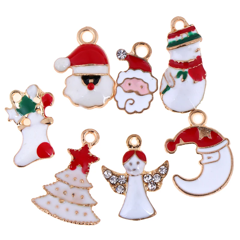 

25pcs Creative Christmas Pendant Ornaments DIY Metal Crafts Xmas Tree Christmas Party Wedding Decorations Kids Gift