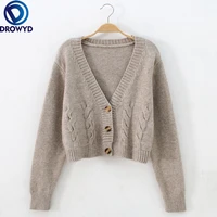 2021 autumn winter long sleeve solid color sweater women single breasted knit cardigan sweater women jacket new top femme jacket