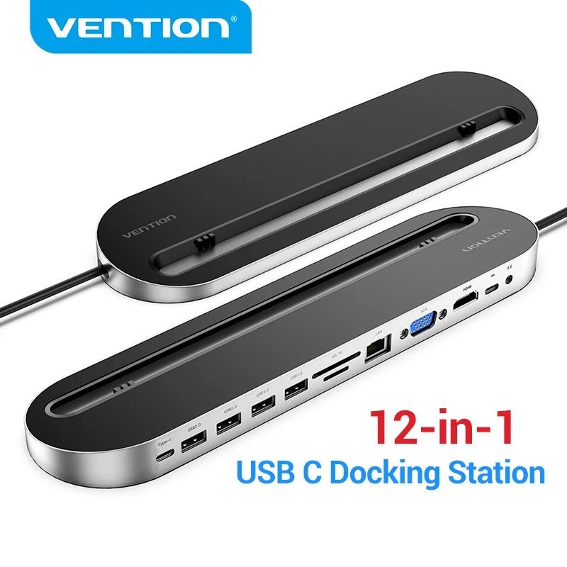 USB-концентратор Vention usb-хаб универсальное устройство типа C на USB 3 0 VGA HDMI RJ45 SD/TF для