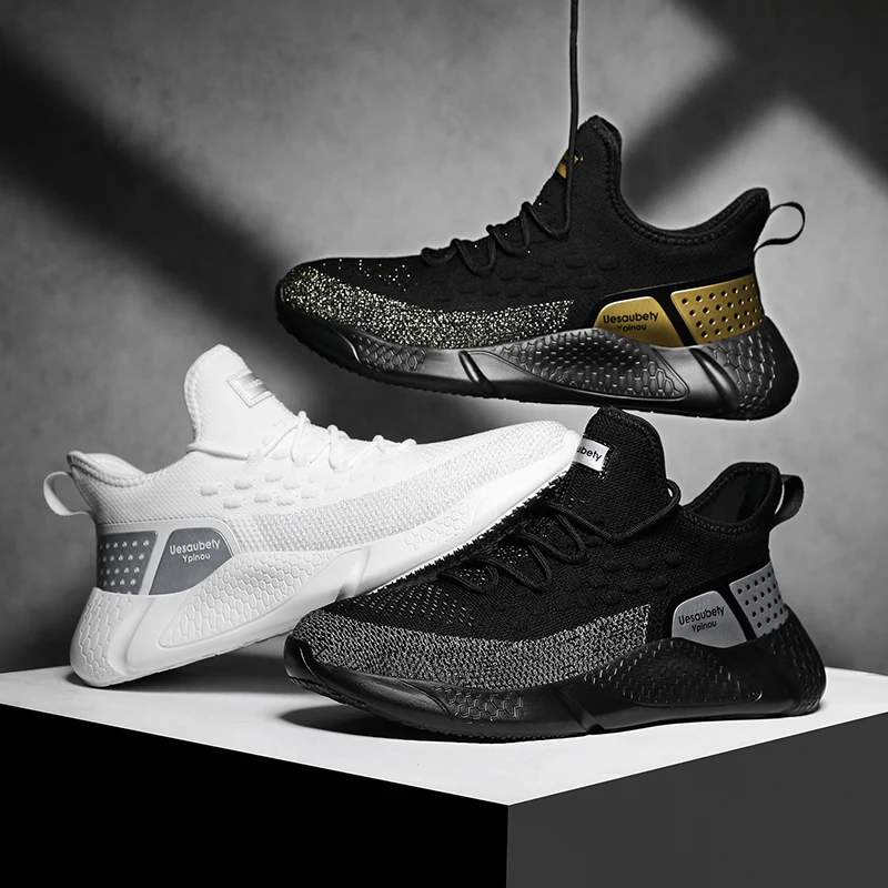 Мужские повседневные кроссовки легкие дышащие из сетчатого материала размеры