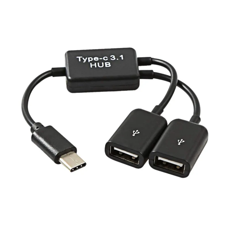 Micro USB/type C до 2 OTG двухпортовый концентратор кабель Y сплиттер Micro-usb type-C адаптер