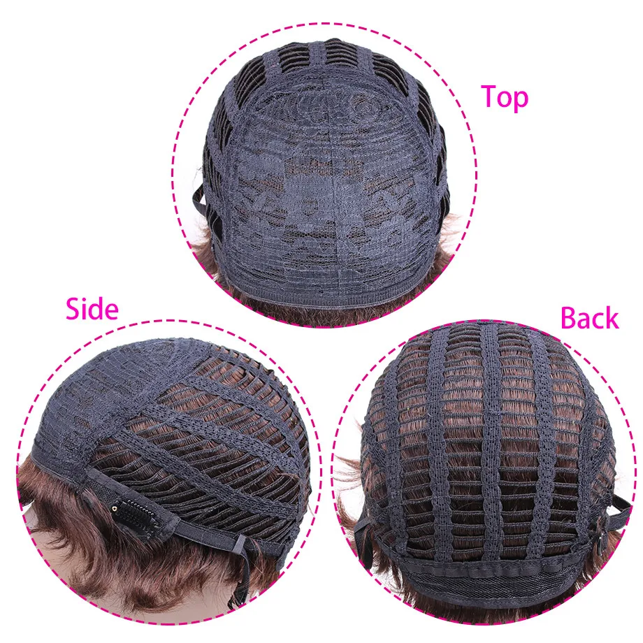 Короткие парики из человеческих волос для черных женщин плотность 130% дешевые