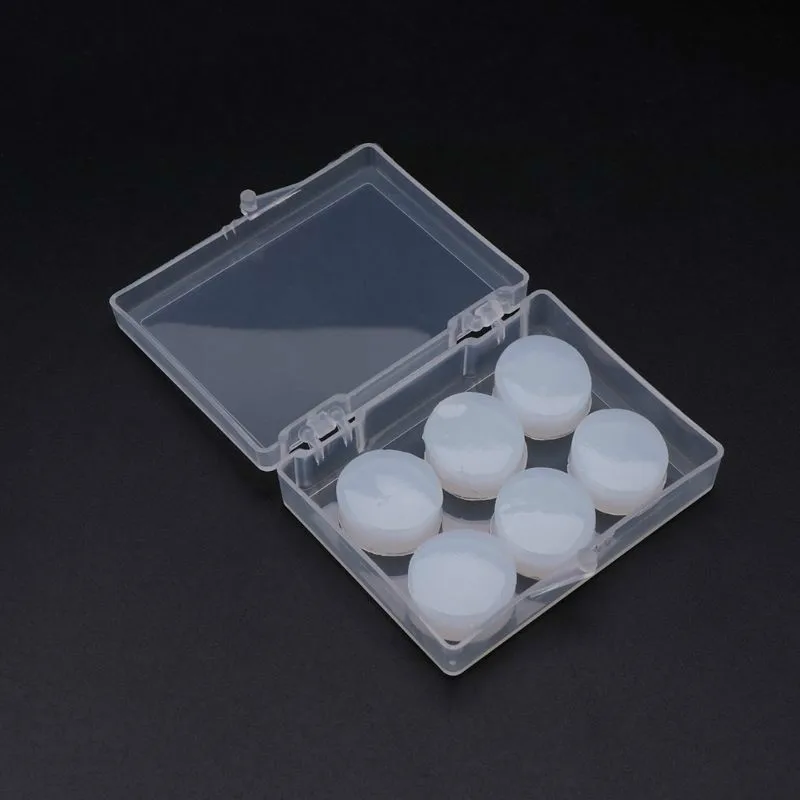 6 штук Вилки защитные ушные силиконовый мягкий Водонепроницаемый противошумные