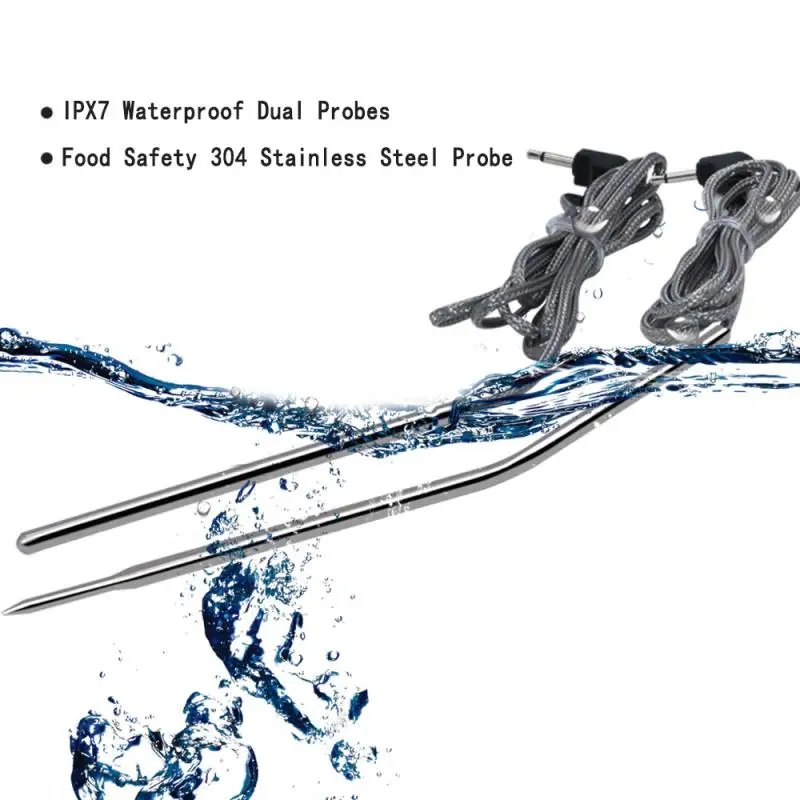 Цифровой беспроводной термометр для барбекю с двойным щупом приготовления пищи