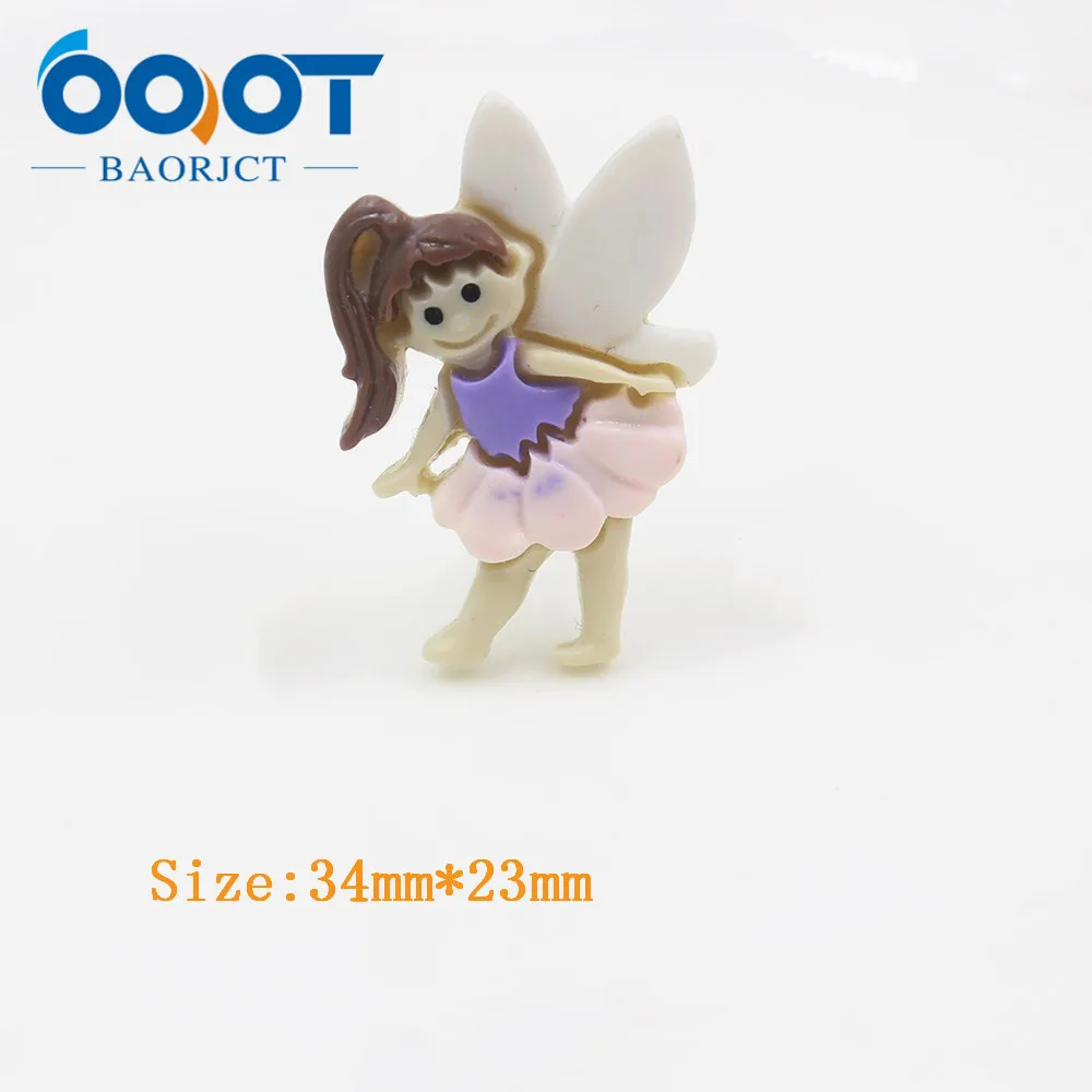 OOOT BAORJCT 20312-3 10 шт. 34 мм * 20 многоцветные Мультяшные украшения в виде русалки