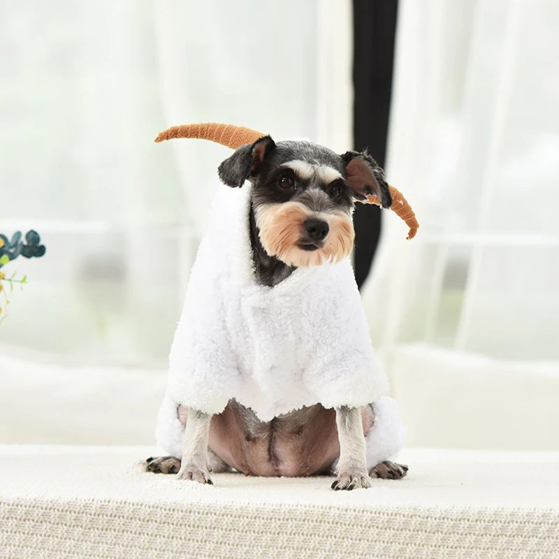 Новый милой овечкой Дизайнерские зимние сапоги дога Одежда мягкий флисовый для