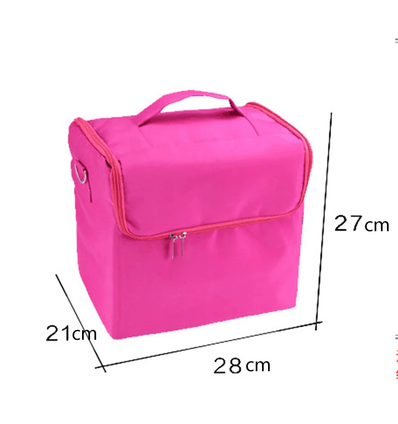 Goedkoop 4 Kleuren Multilayer Cosmetische Tas Make-Up Geval Organisator Beauty Reizen Rits Houder Handtas Toilettas Doek Koffer Voor Vrouwen Tas