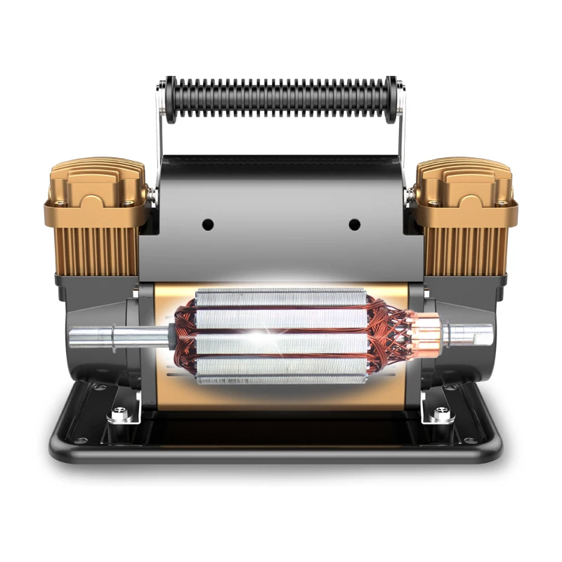 

220V Fast inflation Electric Home Tire Truck Car Double Cylinder high Pressure Power 580W Cheer up Tool 10 meter inflation Tube