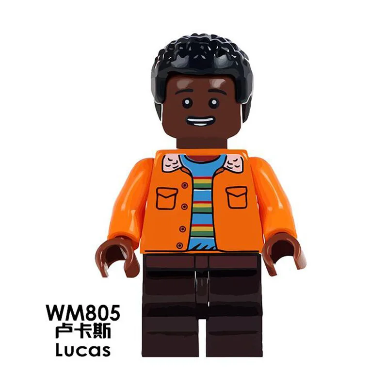 Одиночная распродажа супергерои странные вещи Дастин 11 Лукас майка кубики