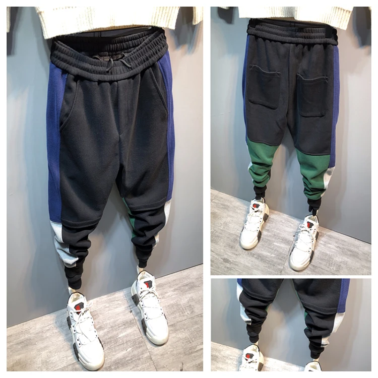 Брюки спортивные мужские контрастных цветов стрейч 2020 | Мужская одежда