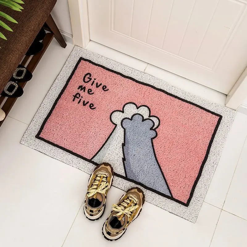 Cartoon Welcome Cat Entrance Doormats Carpets Rugs For Home Bath Living Room Floor Stair Kitchen Hallway Non-Slip Cat Pet Gamer