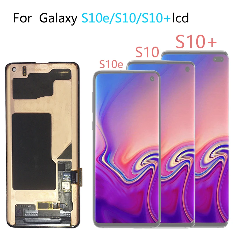 ЖК-дисплей Super AMOLED для SAMSUNG S10 G9730 SM-G973 сенсорный экран дигитайзер Galaxy Plus G975 S10E