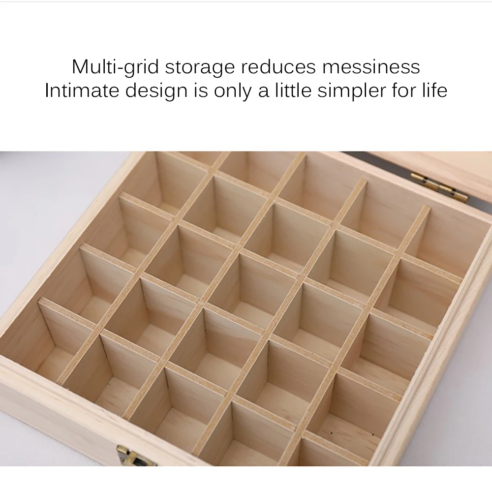 25 слотов бутылка эфирного масла деревянный ящик для хранения Чехол Органайзер