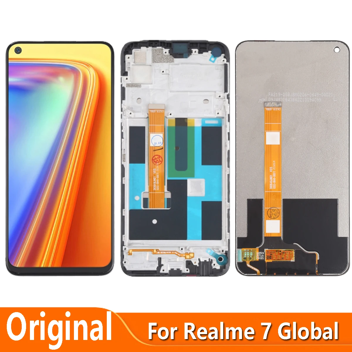 

Original 6.5" For Oppo Realme 7 Global 4G RMX2155 LCD Display Screen Touch Digitizer with Frame