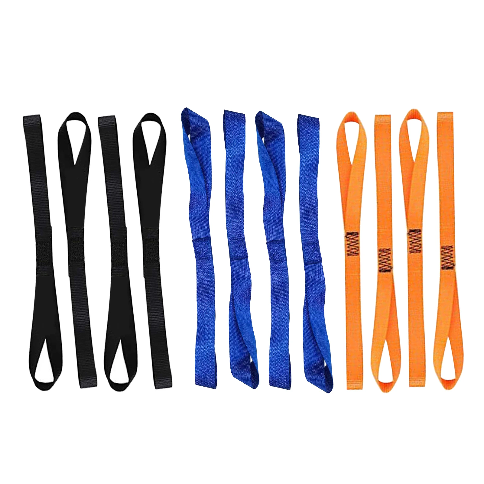 

12pcs Nylon Soft Loop Tie Down 1500lb Load Capacity Lashing Strap Motorcycle Handlebar Transportation ATV UTV Securing Cargo