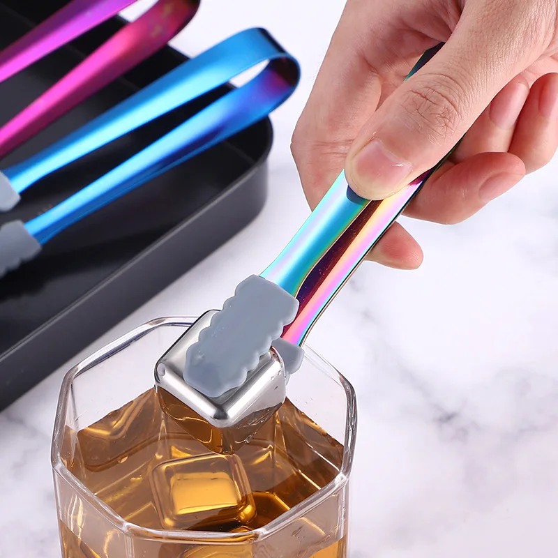 1 шт. щипцы для льда из нержавеющей стали кубические зажимы Дома кухни вечеринки