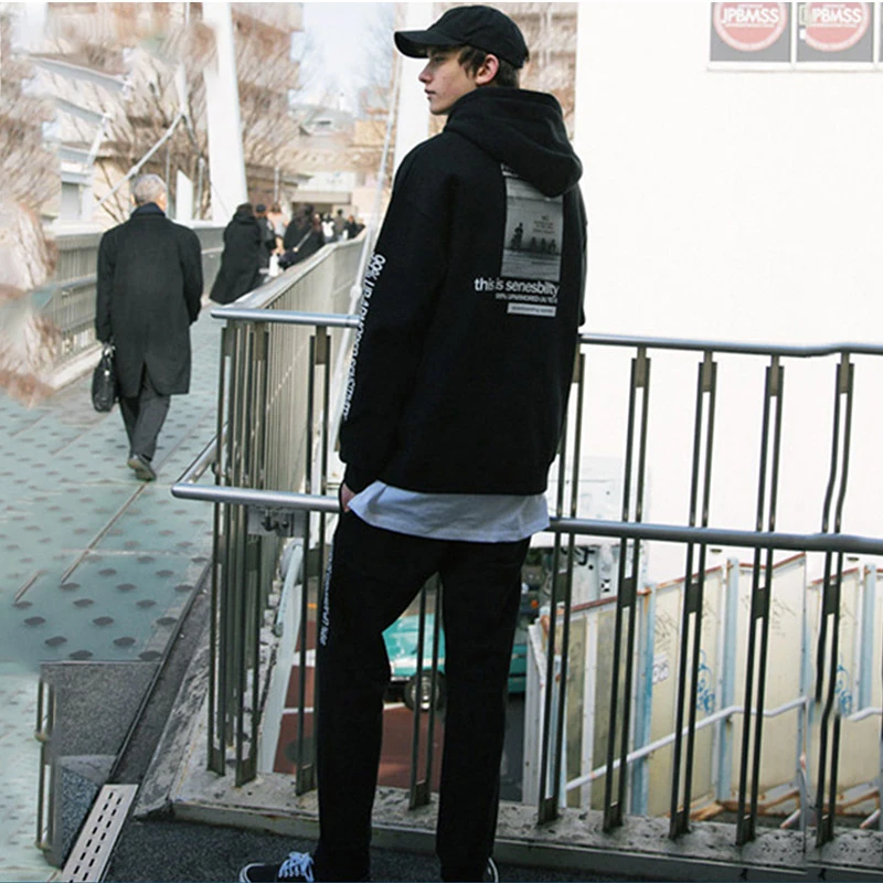 

New 2021 Autumn Winter Mens Hoodies Sweatshirts Men High Quality Letter Printing Long Sleeve Mens Hoodies Streetwear