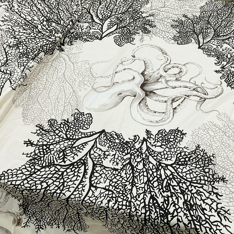 145 см ширина модные ветки и искусственная хлопковая ткань для женщин платье