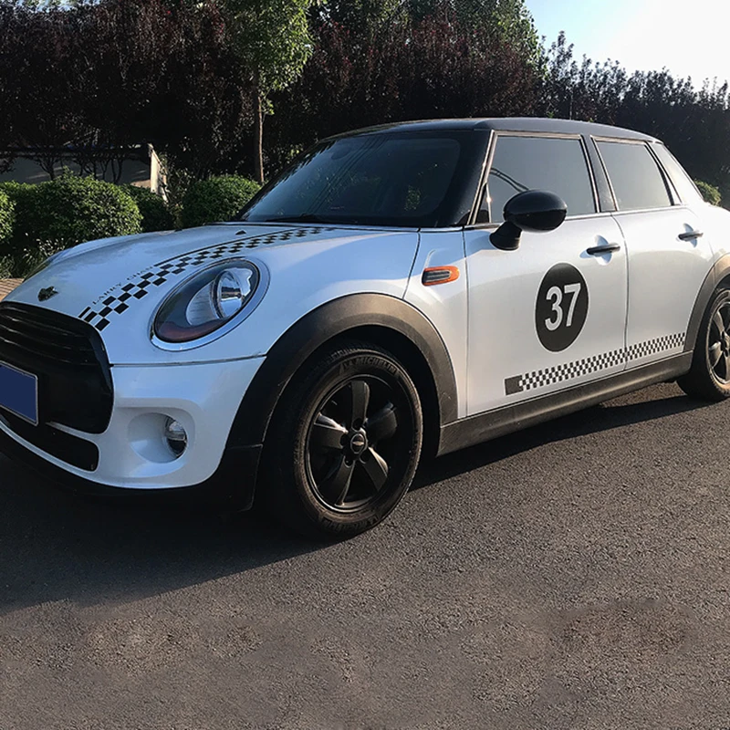 Наклейки на капот и багажник автомобиля наклейка дверь боковую полоску с номером