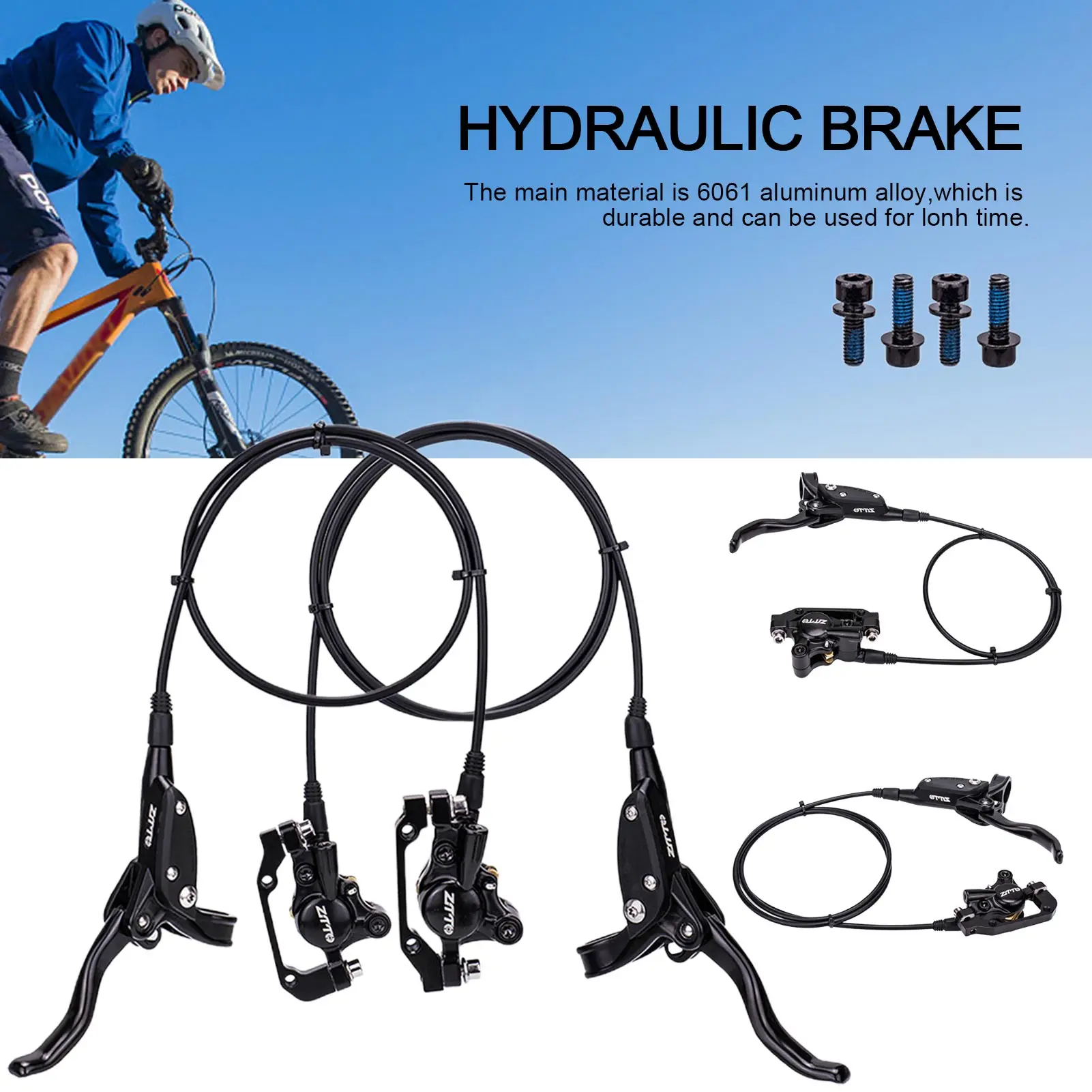 

Oil Brake Upgrade Kit Bicycle Brake Hydraulic Disc Brake Mountain Bike MTB Brake Bilateral Oil Brake Cycling Improved