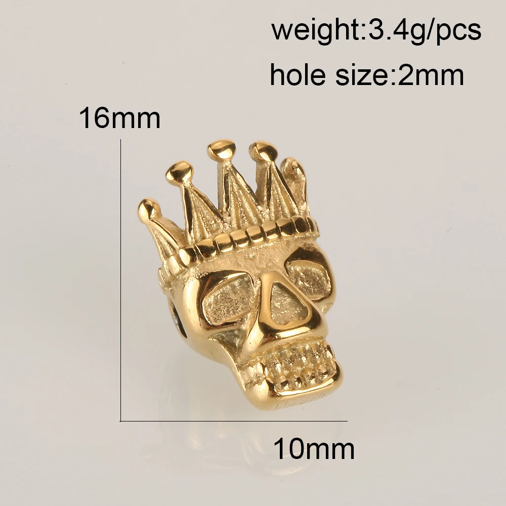 Бусины в виде черепа для изготовления ювелирных изделий разделительные бусины