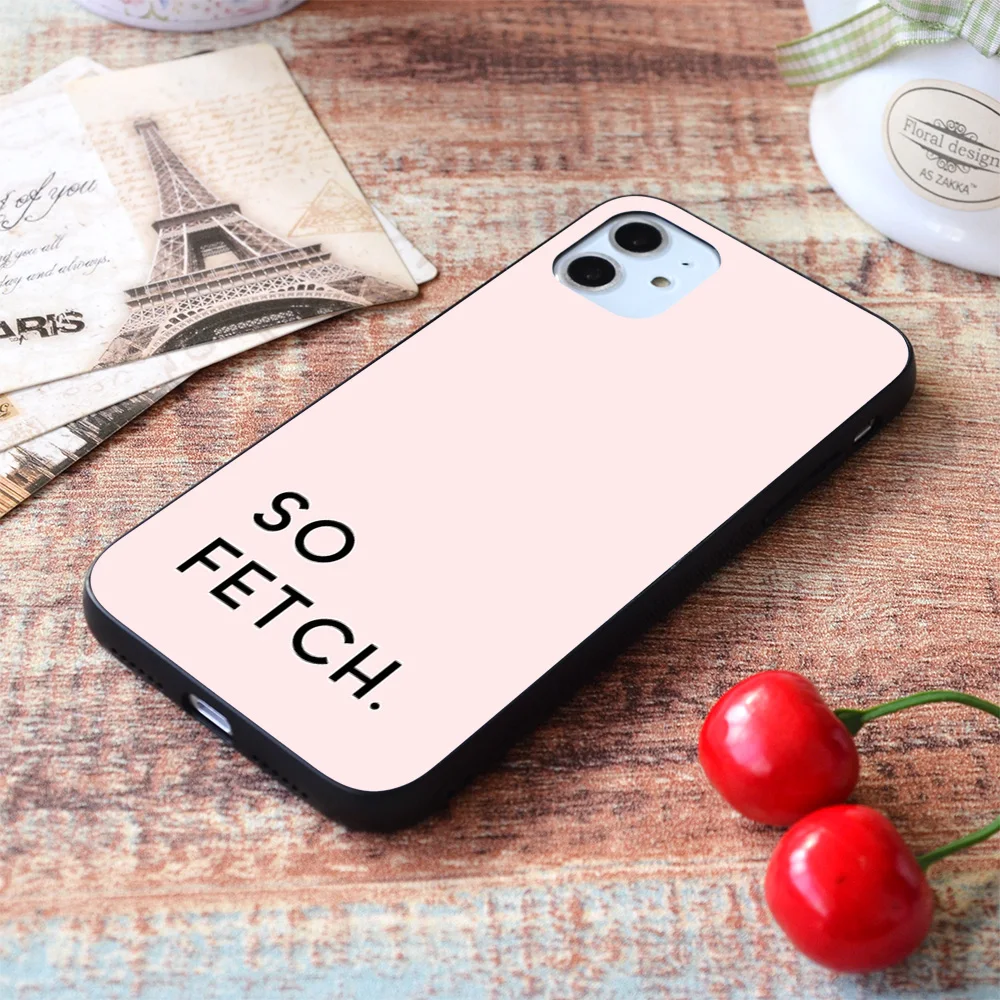 

For iPhone Mean Girls - So Fetch in Pink Soft TPU Border Apple iPhone Case