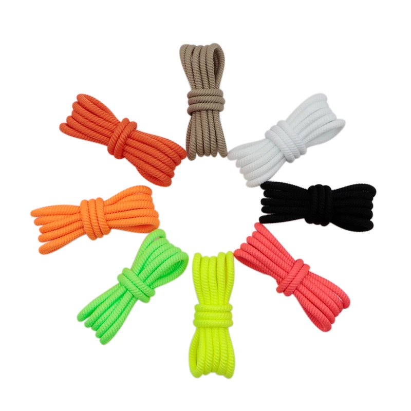 

Spiral Pattern Colours Lively 4.5MM Outdoor Sport Shoelaces Green Yellow Orange Luxury Sneaker Unisex Ropes кроссовки