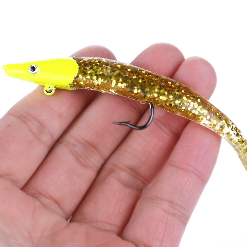 

Mosodo Jig Head Soft Lure 10g/19g/34g Lead Pike Lure 3D Fish Eye Fishing Lure Tail Artificial Jig Bait Bass Sea Fishing Tackle